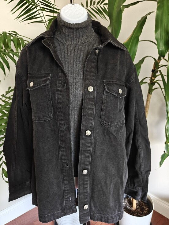 H&M Jackets & Blazers - H&M Oversized / Unisex Denim Shacket